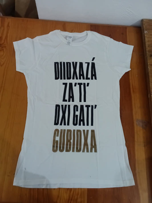 Playera blanca "Lenguas"